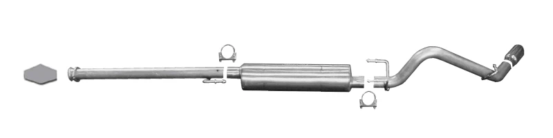Gibson 05-13 Toyota Tacoma Basis 4.0L 2.5 Zoll Kat-Back Einzel Auspuff - Aluminized