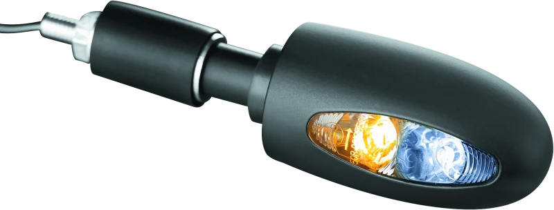 Kuryakyn BL 1000 Lenkerblinker Weiß/Amber Satin Schwarz