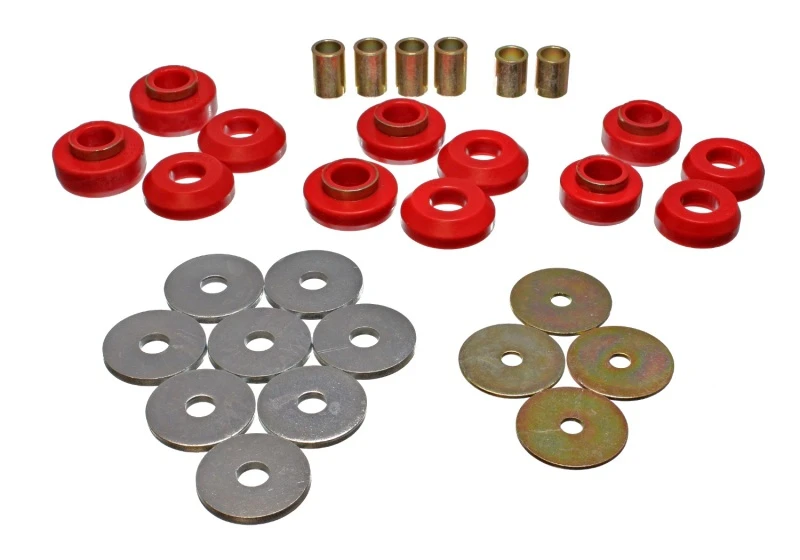 Energy Suspension 75-79 Chevrolet Nova / Chevy II Rote Karosserie-Montagesatz