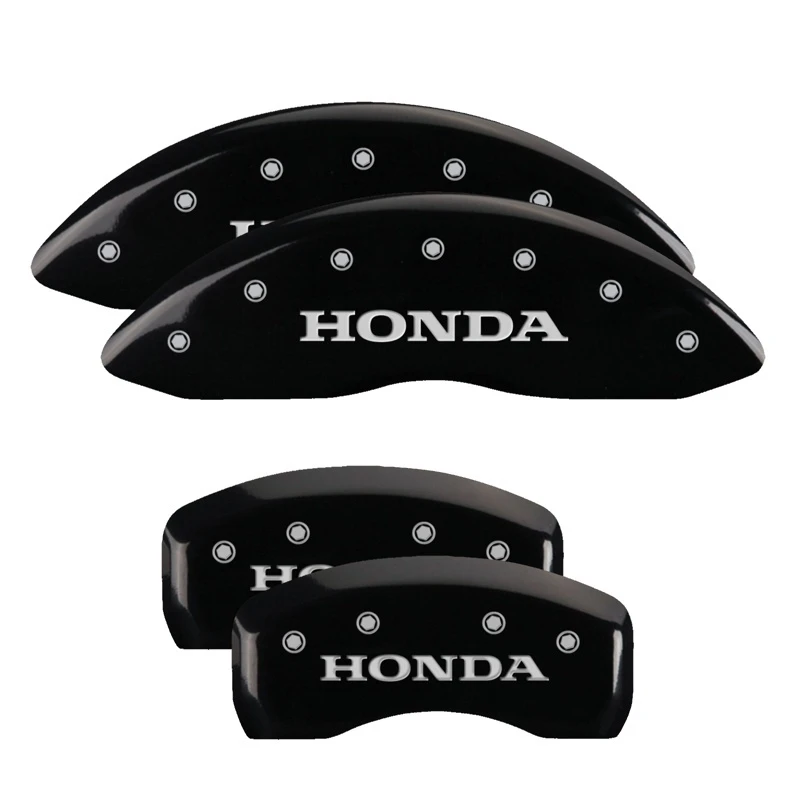 MGP 4 Bremse Caliper Abdeckungen Graviert Vorne & Hinten Honda Schwarz silber