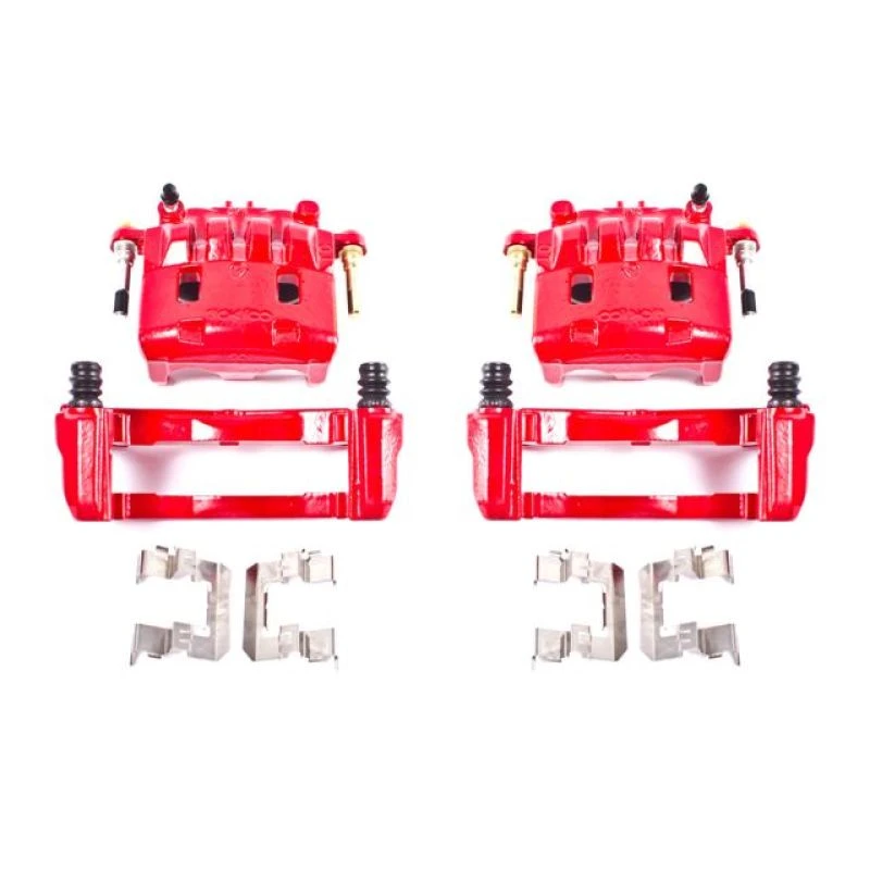 Power Stop Red Calipers w/Brackets - Pair for 16-17 Subaru Crosstrek Front