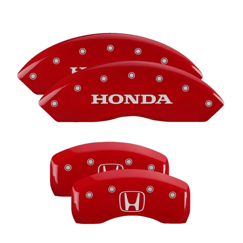 MGP 4 Bremse Caliper Abdeckungen Graviert Vorne Honda Graviert Hinten H Logo Rot Finish Silber ch