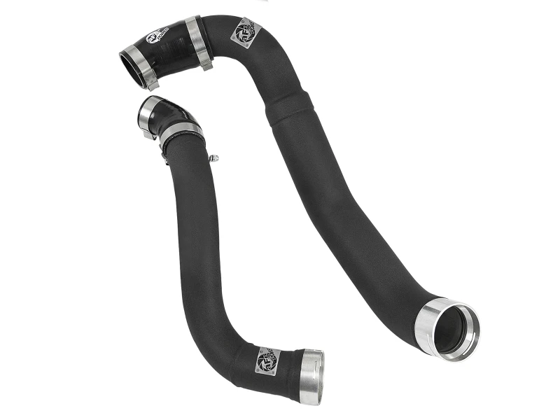 aFe Bladerunner 3,5 Zoll-3 Zoll Intercooler-Kaltseite-Rohr Schwarz - 18-19 Ford F-150 V6-3,0L (td)