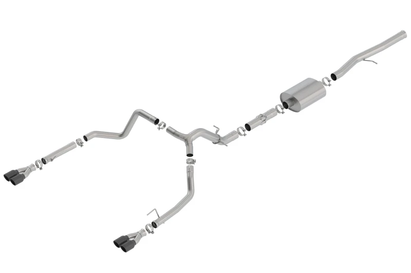 Borla 19 Chevrolet Silverado/GMC Sierra 1500 6.2L SS ATAK Catback Auspuff - Schwarz Chrom Tipps
