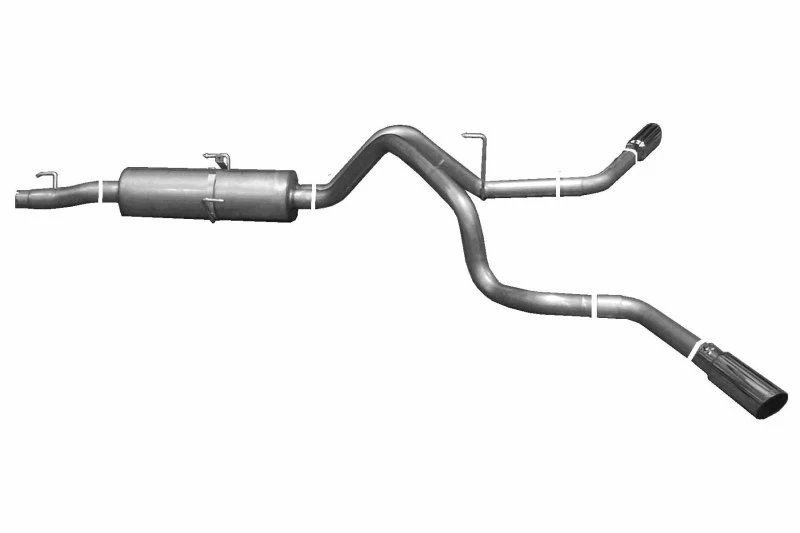 Gibson 02-05 Dodge Ram 1500 SLT 4.7L 2.25in Cat-Back-Doppel-Extreme-Auspuff - aluminisiert