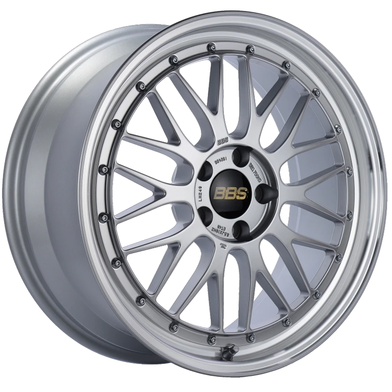 BBS LM 19x8.5 5x112 ET48 Diamond Silver Center Diamond Cut Lip Wheel -82mm PFS/Clip Required