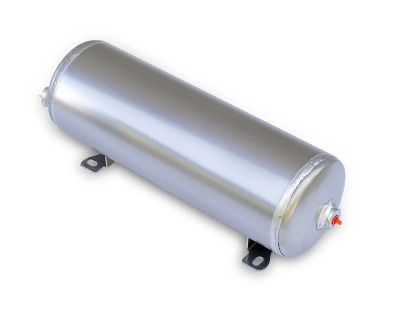 Ridetech Lufttank 2 Gallonen Aluminium mit 2- 1/4 Zoll Anschlüssen und 1- 1/8 Zoll Anschluss