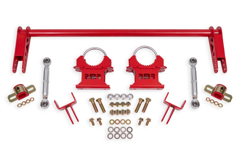 BMR 79-04 Ford Mustang 1,25 Zoll hinten angeschweißte Stabilisator-Stange Kit - Hohl - Rot