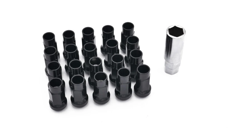 ISR Performance Stahl 50mm offene Radmuttern M12x1.25 - Schwarz