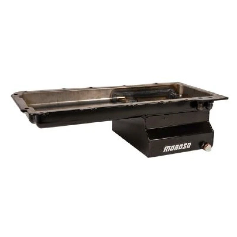 Moroso GM LS Swap (w/Rear Sump & Two -10An Fittings) Wet Sump 7qt 6in Baffled Steel Oil Pan