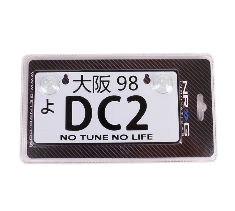 NRG Mini JDM Style Aluminium Kennzeichenhalter (Saugnapf/Universal) – DC2