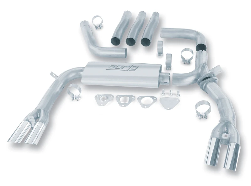 Borla 84-92 Chevrolet Camaro / Pontiac Trans Am 5,0L/5,7L V8 3 Zoll einstellbarer SS Cat-Back-Auspuff mit Adaptern