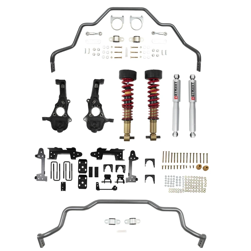 Belltech Tieferlegungskit 2019+ GM Silverado / Sierra 1500 4WD Alle Kabine - 2-5in Fr / 6in R