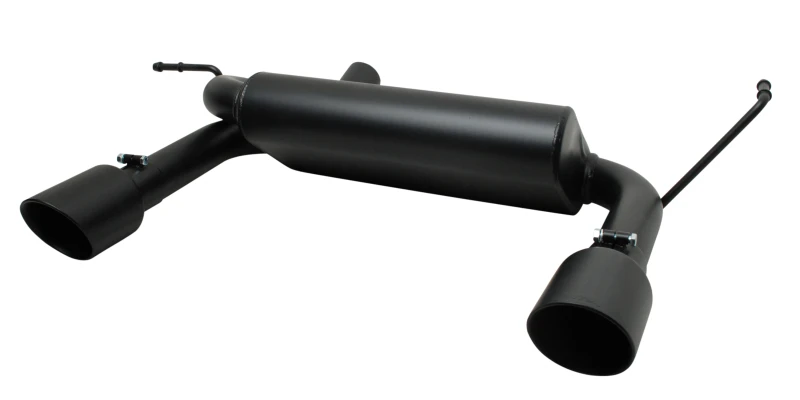 Gibson 07-11 Jeep Wrangler JK Rubicon 3.8L 2.5in Kat-Abgasanlage mit Dual-Split-Endschalldämpfer - Black Elite (Keramik)