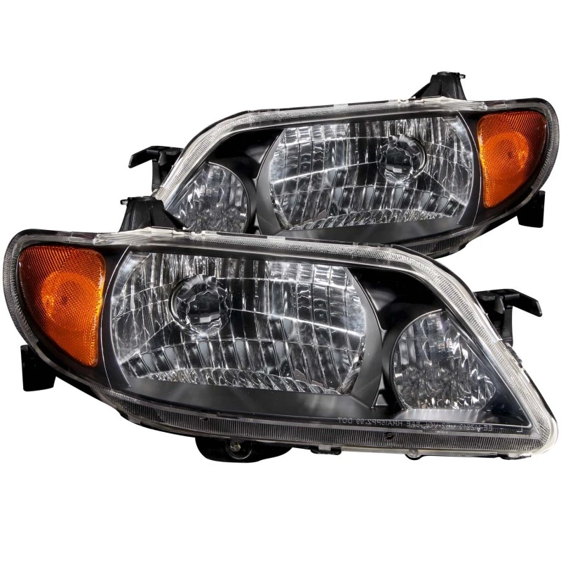 ANZO 2001-2003 Mazda Protege Kristall-Scheinwerfer Schwarz