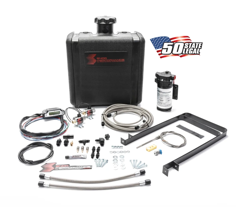 Snow Performance Stg 3 Boost Cooler Wasserinjektionskit TD Univ. (SS-Geflochtene Leitung und 4AN-Anschlüsse)