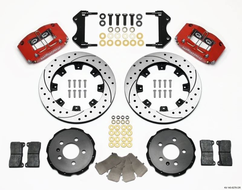 Wilwood Dynapro Radial Vorderkit 12,19 Zoll gebohrt rot 99-03 Jetta IV & Golf IV