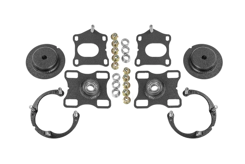 BMR 11- 14 Ford Mustang / Shelby GT500 Caster-Camber-Platten - Schwarz Hammertone