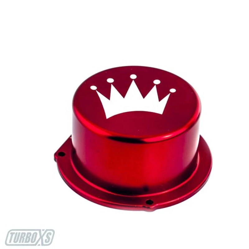 Turbo XS Billet-Aluminium-Vakuumpumpen-Abdeckung - Rot für 15-16 Subaru WRX
