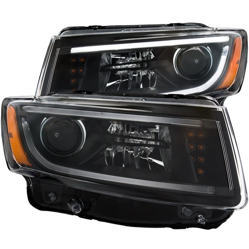 ANZO 2014-2015 Jeep Grand Cherokee Projektor-Scheinwerfer mit Plank-Design Schwarz
