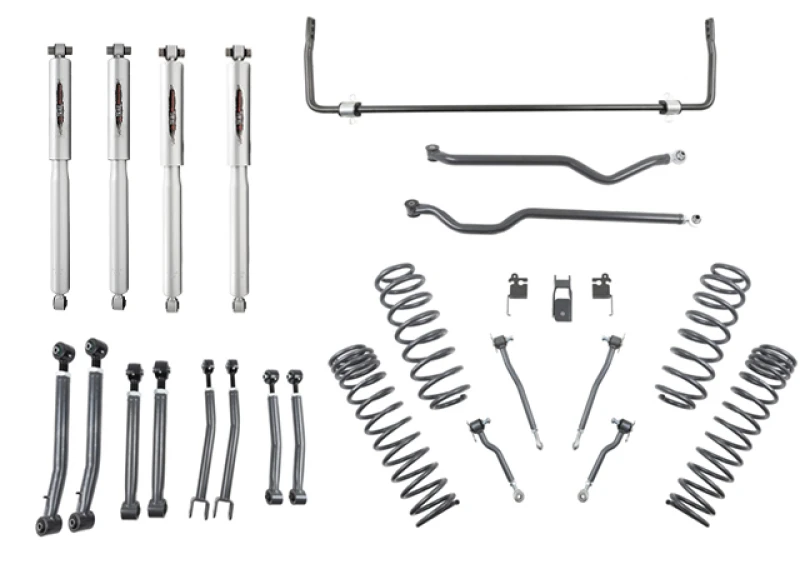 Belltech 18-19 Wrangler Rubicon JL 4dr 4 Zoll Trail Performance Lift Kit mit hinterer Querstange