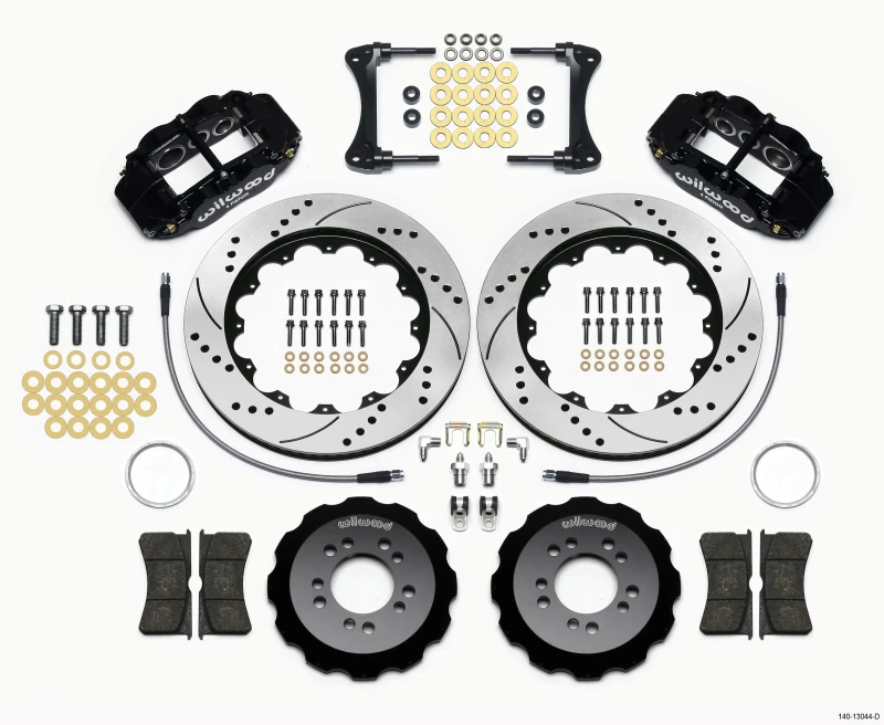 Wilwood Narrow Superlite 6R Vordere Hut Kit 14,00 Zoll gebohrt 2008-ab Hyundai Genesis Coupe mit Leitungen