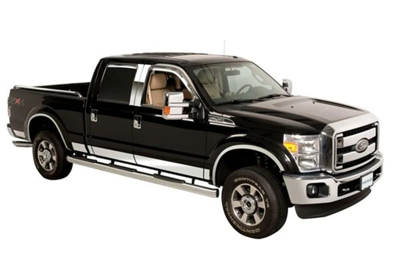 Putco 11-16 Ford SuperDuty - Super Cab 8ft Langkasten - 12-teilig - 6,25 Zoll Breite SS Schutzleisten