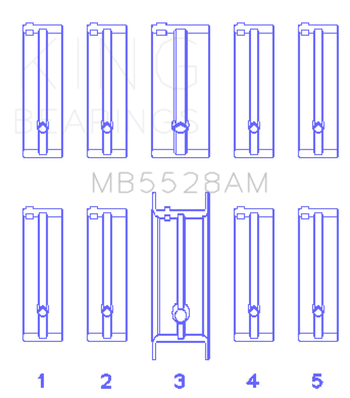 King Engine Bearings Mazda 626 F8/(Größe +0,25mm) Hauptlager-Set