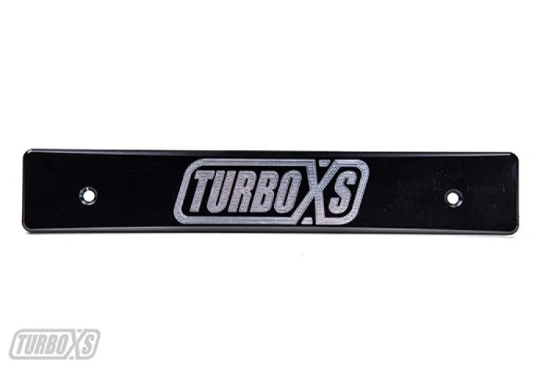 Turbo XS Billet Aluminum License Plate Delete Black Machined TurboXS Logo for 15-17 Subaru WRX/STi
