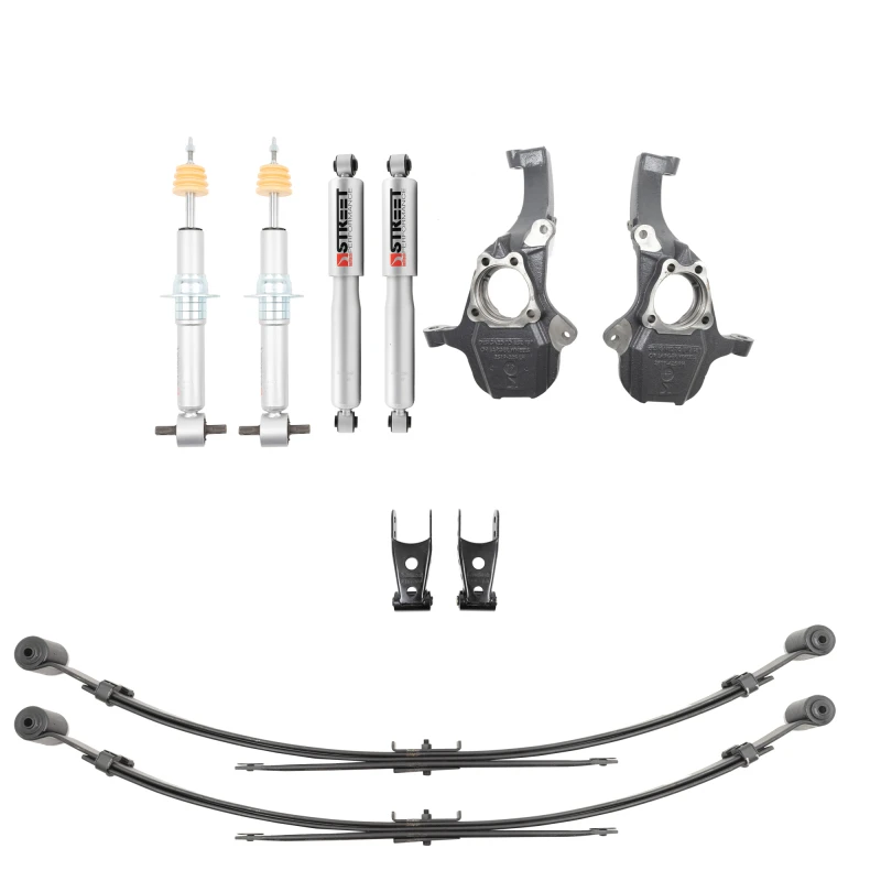 Belltech Tieferlegungskit 2019+ GM Silverado/Sierra 1500 2WD/4WD -2-4in F / -4in R mit Street Perf Stoßdämpfern