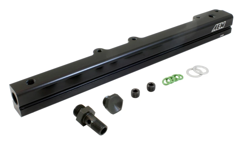 AEM 96-00 Civic CX/DX/LX/EX & 96-97 Del Sol S/Si schwarze Kraftstoff-Schiene