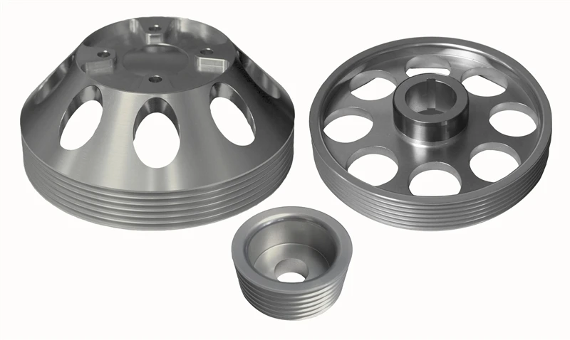 Torque Solution Lightweight WP/Crank/Alt Pulley Combo (Silver)