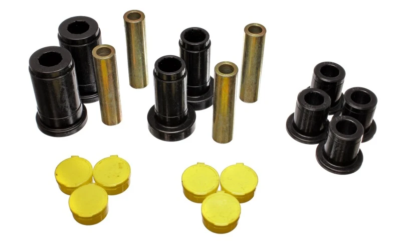 Energy Suspension 02-05 Dodge Ram 1500 2WD Schwarzes Vorderes Kontrollarm-Buchsen-Set