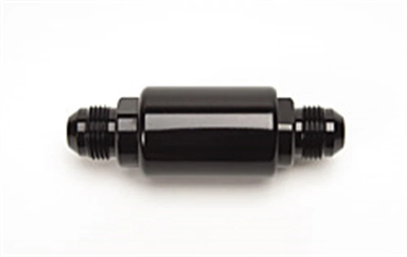 Russell Performance Schwarz ElOXiertes Kraftstofffilter (3-1/4 Zoll Länge 1-1/4 Zoll Durchmesser -8 männliche Einlass/Auslass)