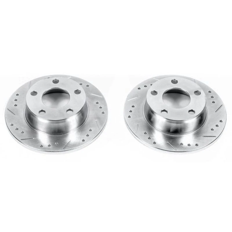Power Stop 99-04 Audi A6 Quattro Rear Evolution Drilled & Slotted Rotors - Pair