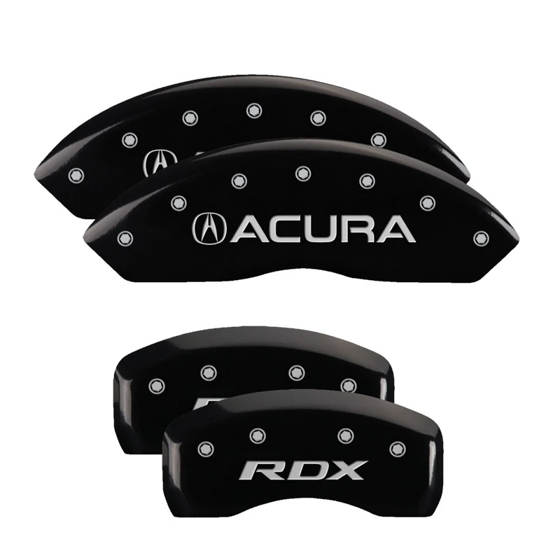 MGP 4 Bremse Caliper Abdeckungen Gravur Vorne Acura Hinten RDX Schwarz Finish Silber Char 2016 Acura RDX