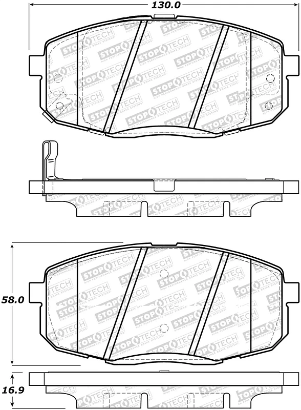 StopTech Street Select Brake Pads - Front