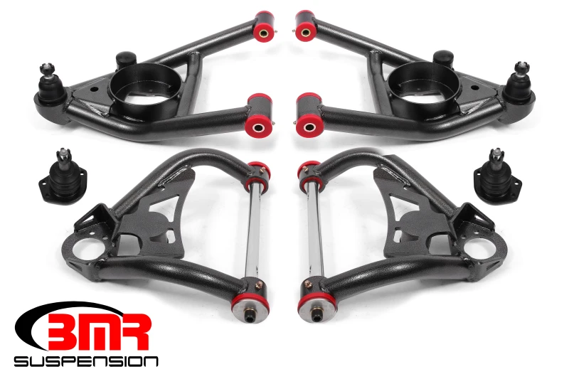 BMR 64-72 A-Body Ober- und Unter-A-Arm Kit - Schwarz Hammertone