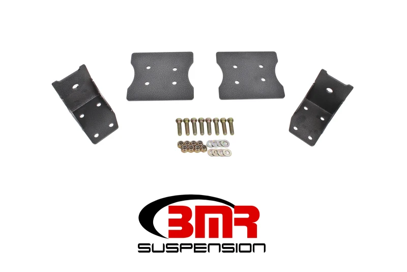 BMR 79-04 Fox Mustang Unterer Torque-Box-Verstärkungsplatten - Schwarz Hammertone