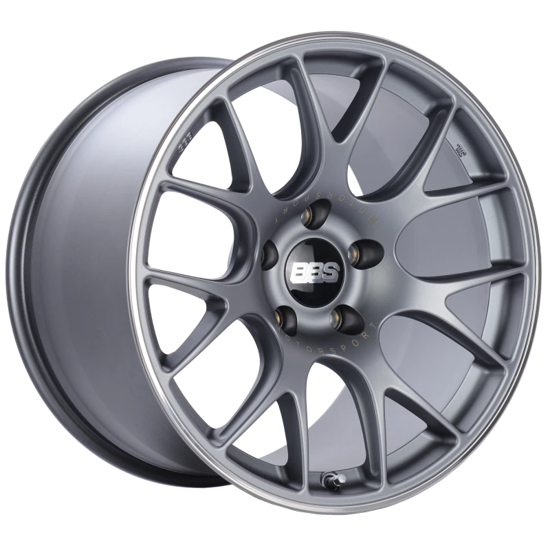 BBS CH-R 19x12 5x130 ET45 CB71.6 Satin Titanium Polished Rim Protector Wheel