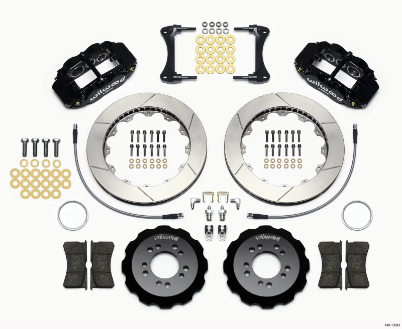 Wilwood Narrow Superlite 6R Vordere Bremskappe-Kit 13,06 Zoll 2008- Hyundai Genesis Coupe mit Leitungen