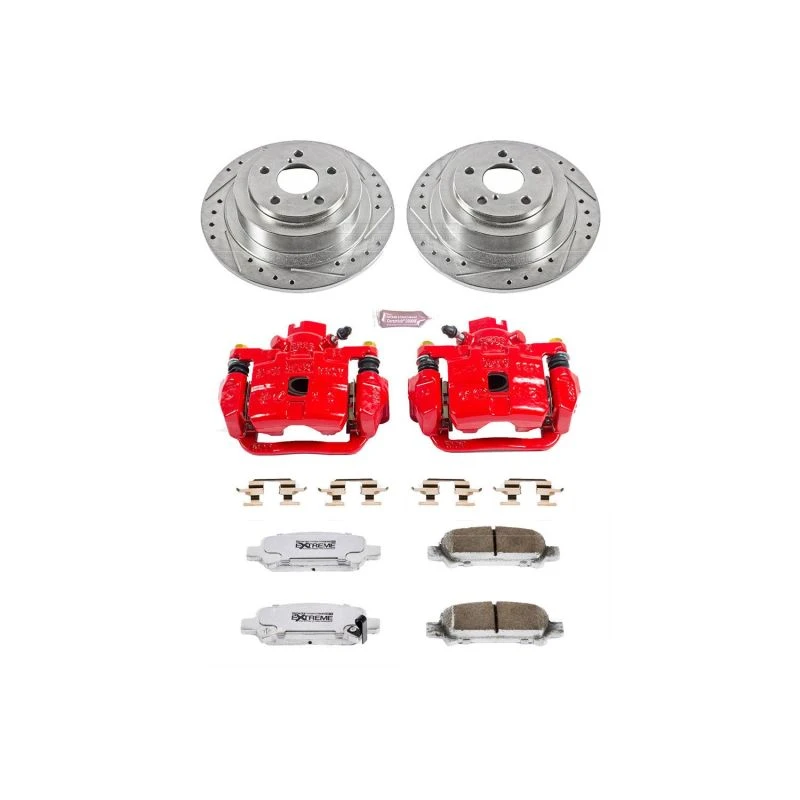 Power Stop Rear Z26 Street Warrior Brake Kit w/Calipers for 03-06 Subaru Baja