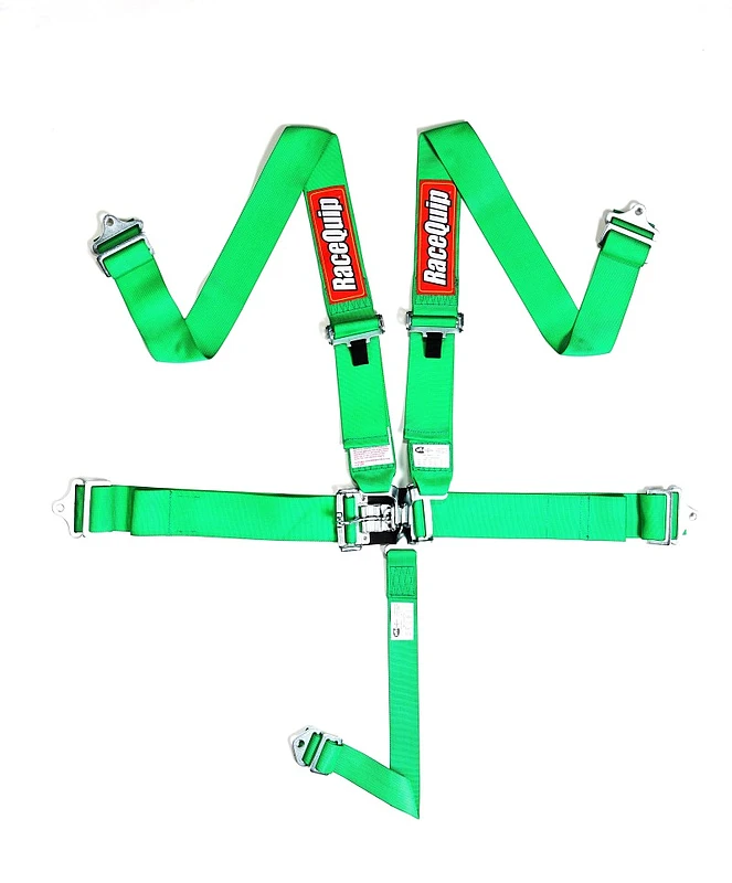 RaceQuip Grünes L & L 5-Punkt-Sicherheitsgurt