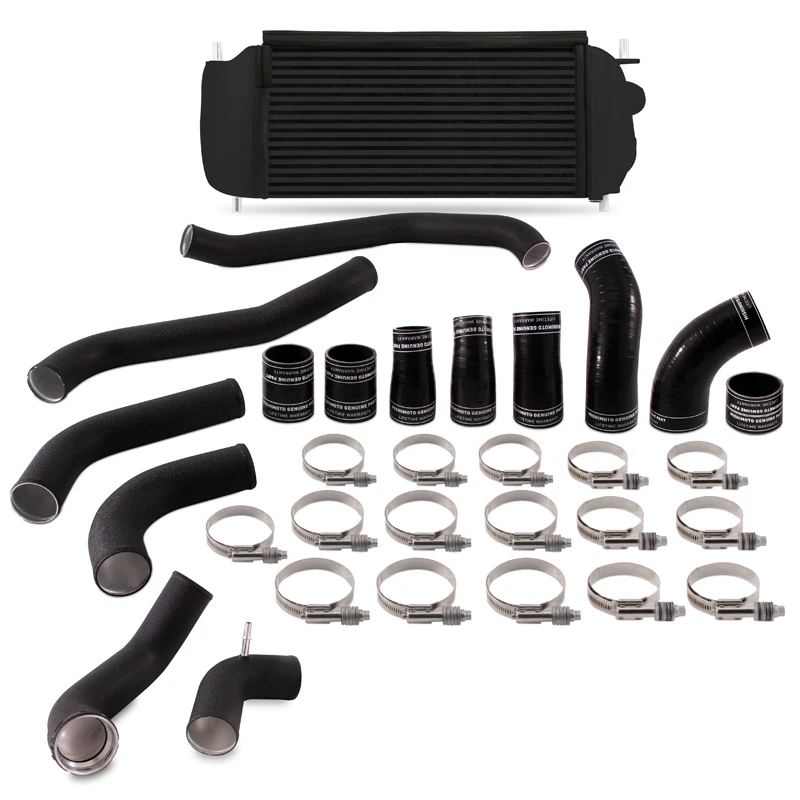 Mishimoto 2017+ Ford F150 3.5L EcoBoost Leistungs-Intercooler-Kit - Schwarzer Kühler Schwarze Rohre