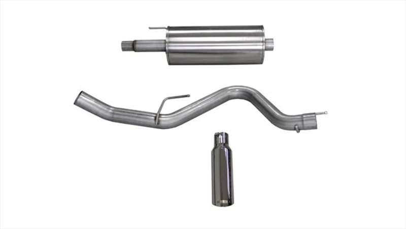 Corsa 2015-2020 Ford F-150 5.0L V8 Kat-Back Single Side Exit mit 4.0in Poliertem Tip