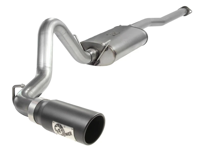 aFe MACHForce XP Auspuffanlage Cat-Back SS-409 EXH CB Toyota Tacoma 05-13 V6-4.0L (Schwarze Spitze)