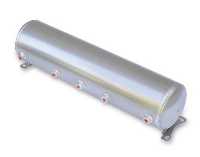 Ridetech Lufttank 5 Gallonen Aluminium mit 5- 1/4" Anschlüssen und 1-1/8" Anschluss