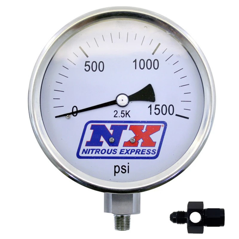 Nitrous Express Nitrous-Druckanzeige 4 Zoll-Hohe Genauigkeit 8AN