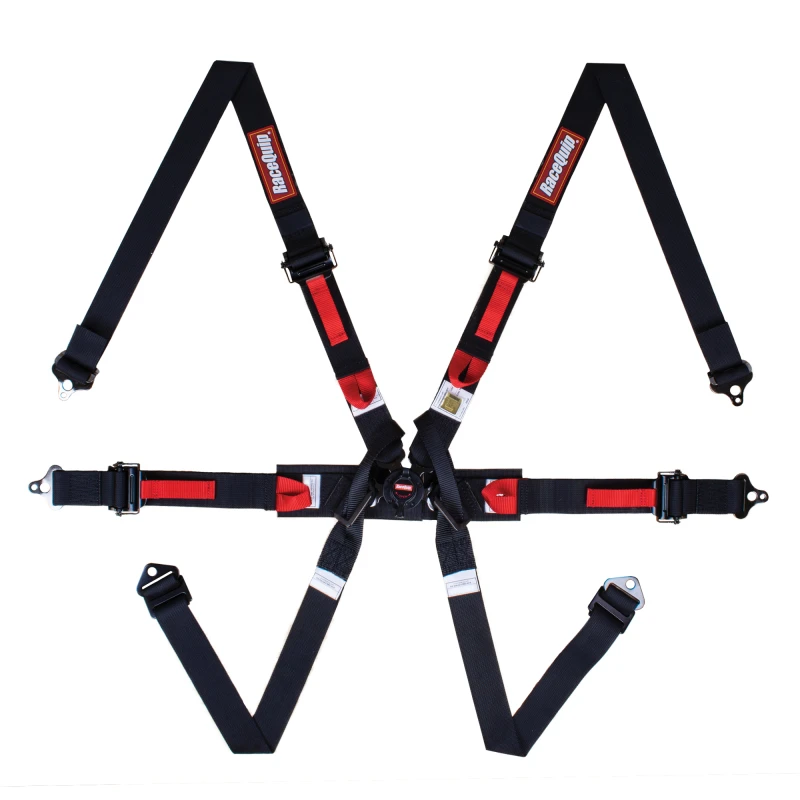 RaceQuip Schwarzes FIA 6-Punkt-Pull-Up-Lap-FHR-Formel-Sub