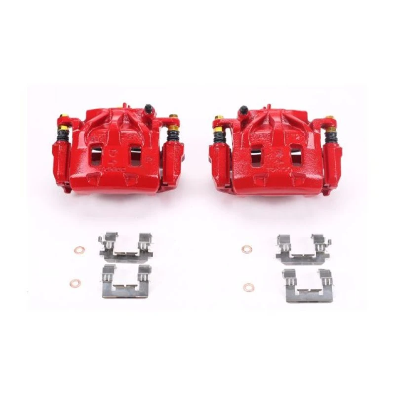 Power Stop Front Red Calipers w/Brackets - Pair for 06-07 Subaru B9 Tribeca